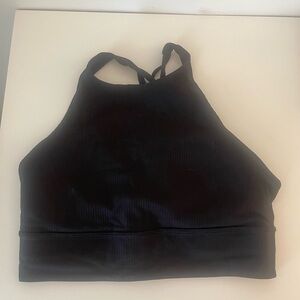 Lululemon Energy Bra High Neck Longline, Ribbed - Size 8